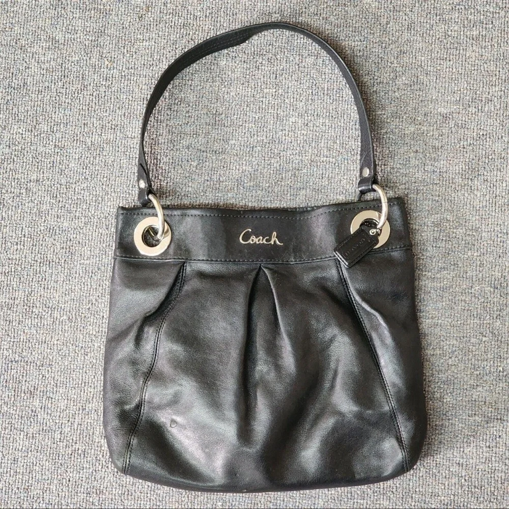 Coach Black Ashley Hippie Shoulder Bag with Crossbody Strap